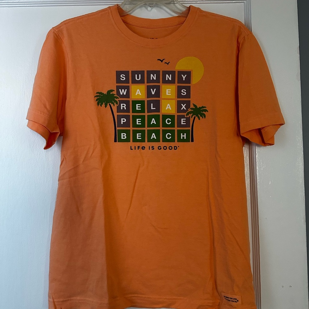 Life Is Good Women’s Wordle Orange Tee